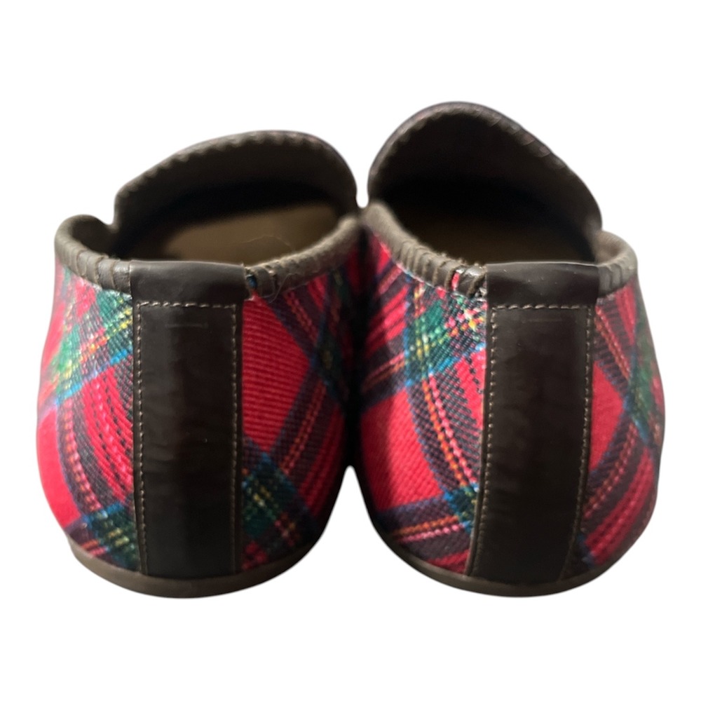 Jack Rogers Plaid Loafers Sz 10 Mens Red Tartan Preppy Slip On Shoes Christmas - Picture 4 of 10